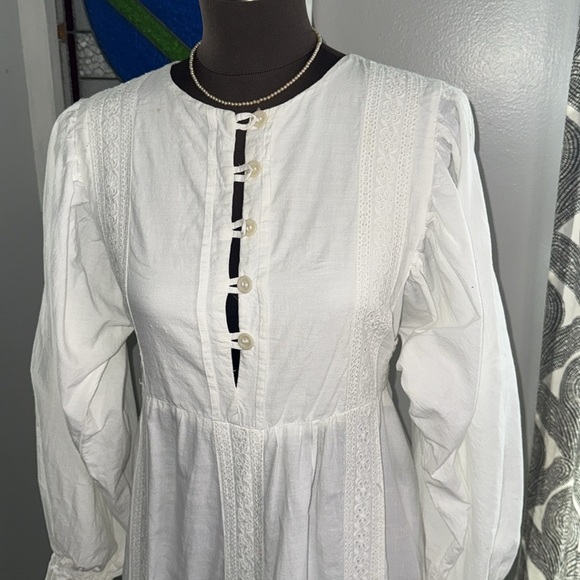 Sing & Smile Vintage 100% Cotton Maxi Dress SZ Medium - Picture 2 of 15